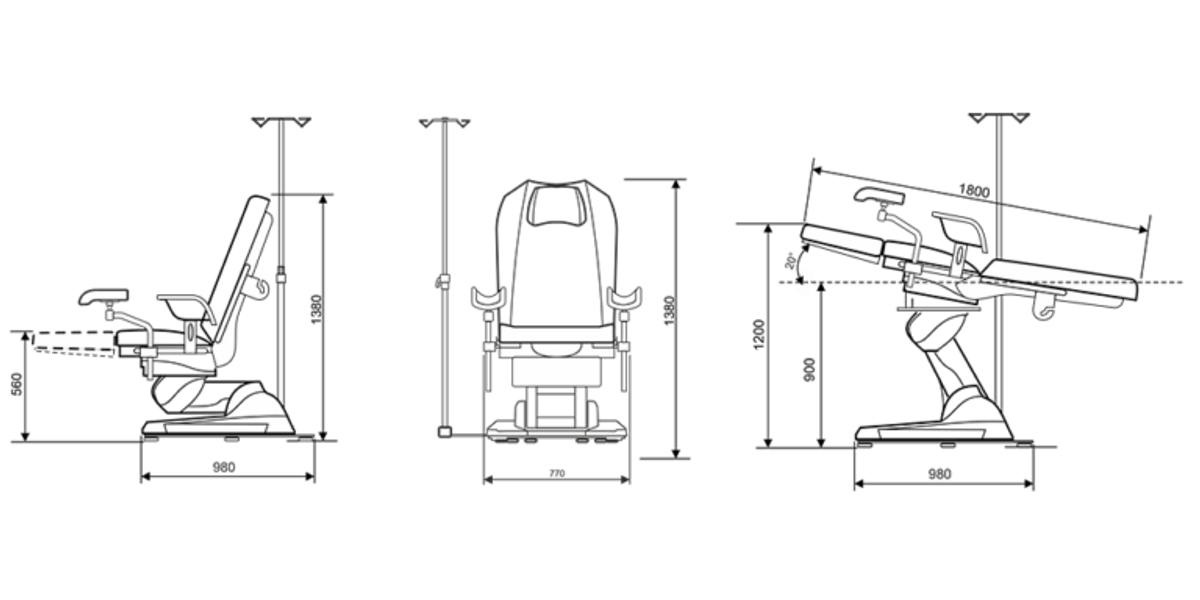 техническа схема на АГ стол Suprema