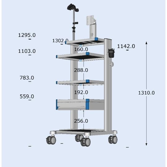 Ендоскопска количка с 3 рафта