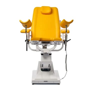 Тапицирани опори за крака, подлакътници и облегалка за глава за гинекологичен стол