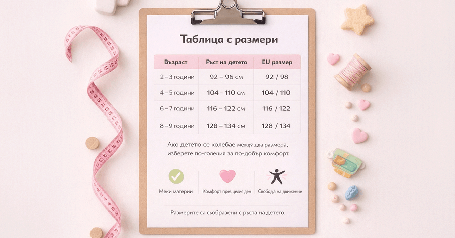 Как да изберем правилния размер детски дрехи?