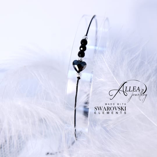 Гривна SWAROVSKI BLACK HEART