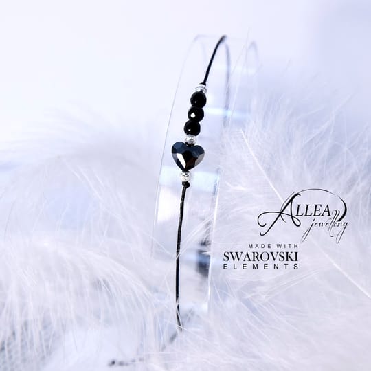 Гривна SWAROVSKI BLACK HEART