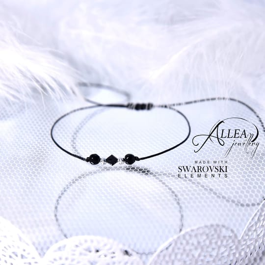 Гривна SWAROVSKI CRYSTAL BLACK