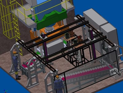 Induction heating and pressing complex