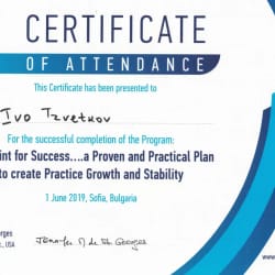 Сертификати на доктор Иво Цветков