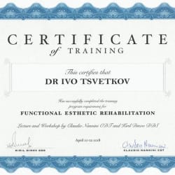 сертификати на доктор Ивелина Сидова