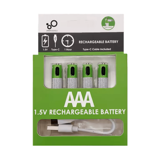 4 броя AAA батерии с USB-C