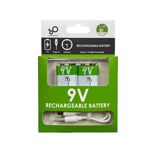 2 броя 9V батерии с USB-C