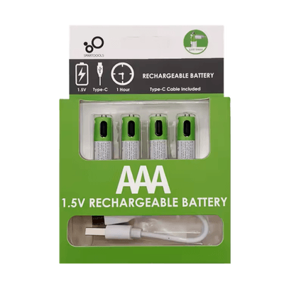 Презареждаеми AAA батерии с USB-C порт и Type-C кабел