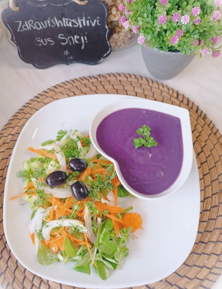 Лилава крем супа за леко храносмилане