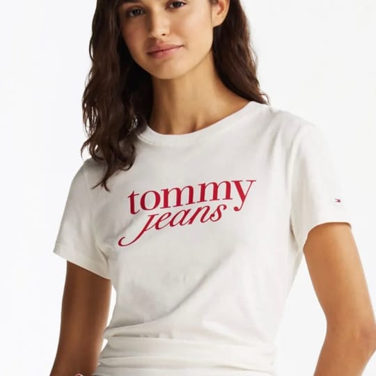Бяла тениска Tommy Jeans