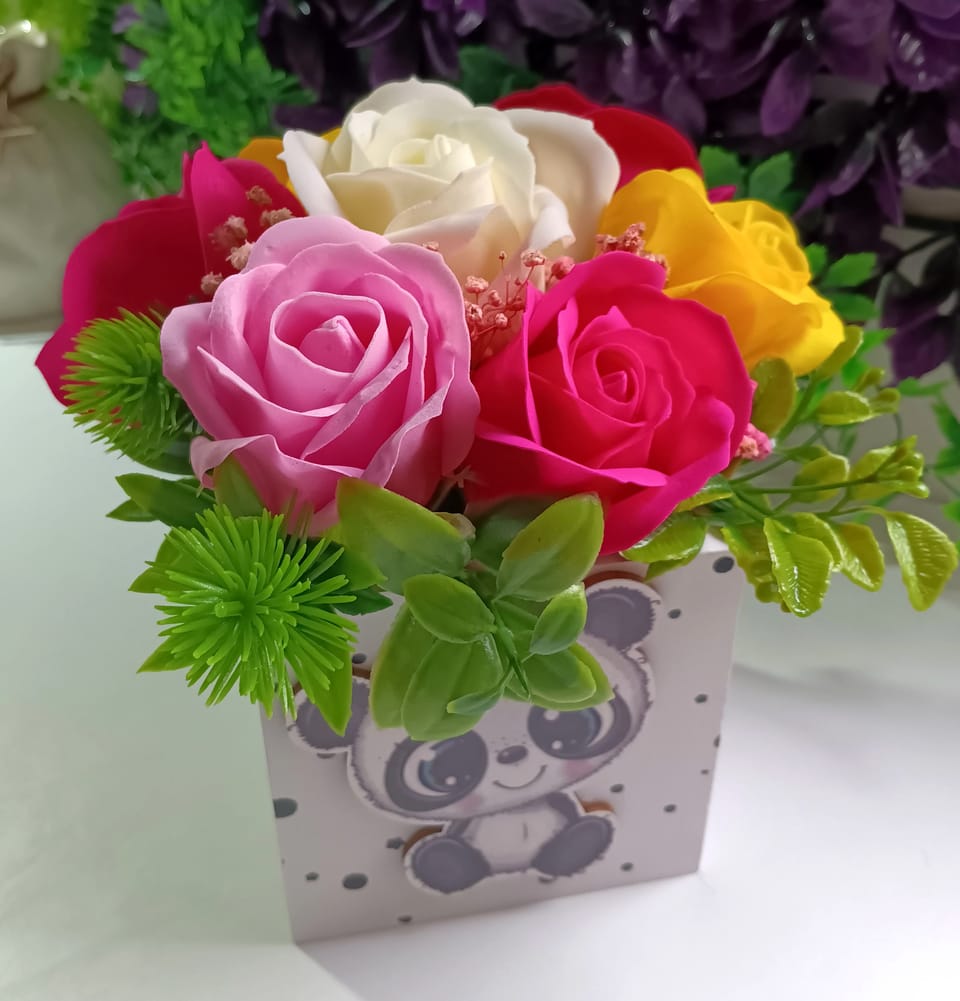 Букет от пластичен сапун 