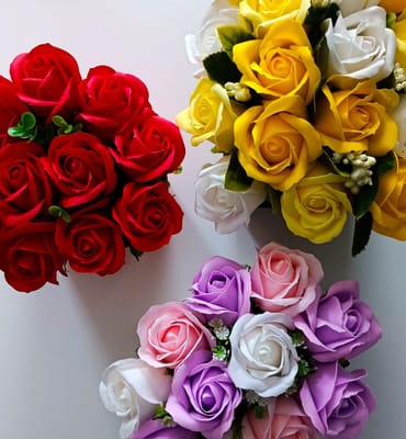 Букет от пластичен сапун 