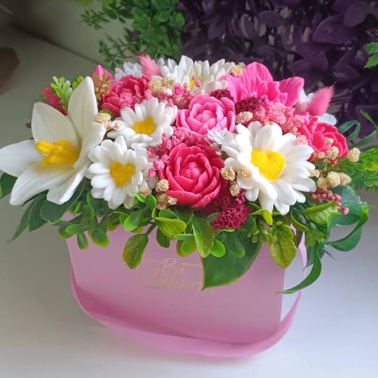 Ароматен сапунен букет "Розова мечта"