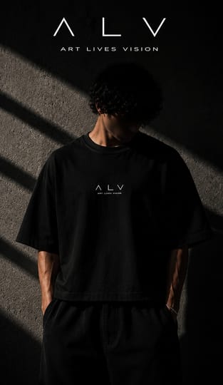 M-1 - Men's Oversized Tee Black
