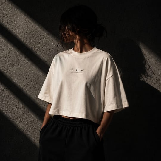 W-3 Women's Oversized Tee Natural Raw