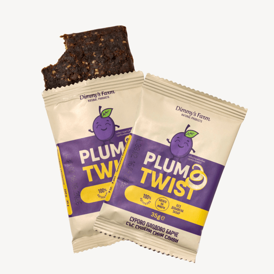 Roher Fruchtriegel Plum Twist – OHNE zugesetzten Zucker (15x35 g)