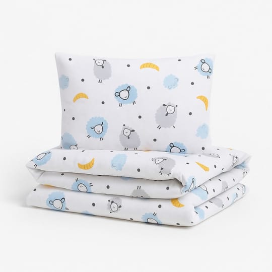 Бебешко спално бельо Овчици от фин памук