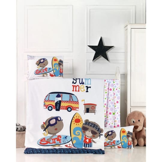 Бебешко спално бельо Сърф ранфорс