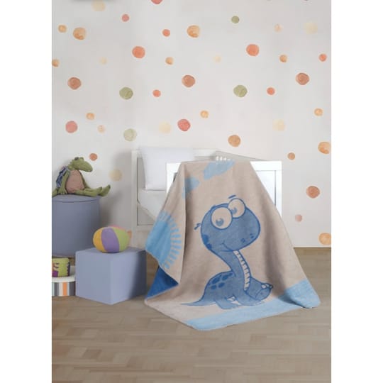 Памучно бебешко одеяло Динозавърче