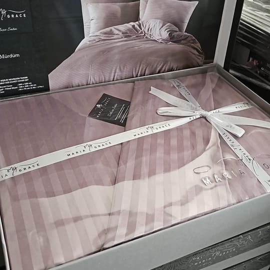 Спално бельо Делукс памучен сатен Пепел