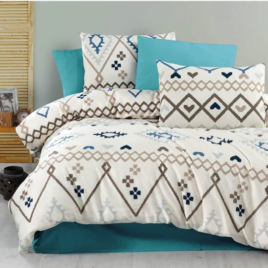 Единично спално бельо Афра памучно хасе