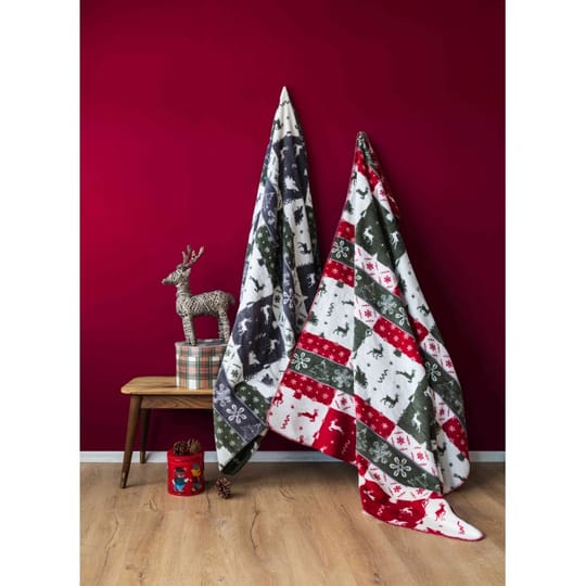 Дебело зимно одеяло от памук с коледни мотиви 150/200