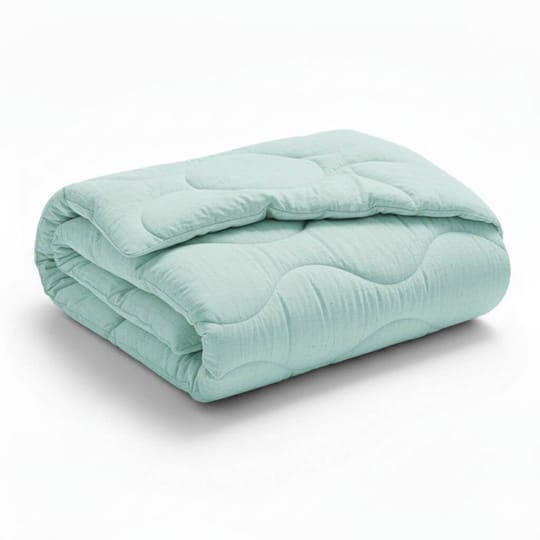 Олекотена завивка от 100 %Памук - аква