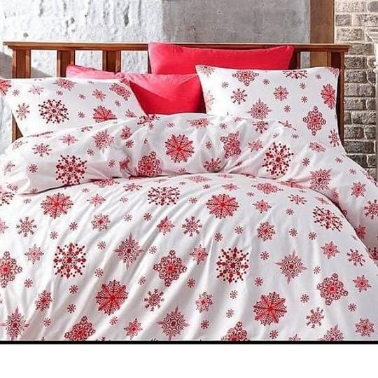 Спално бельо с Коледни мотиви 150/220 Снежинки