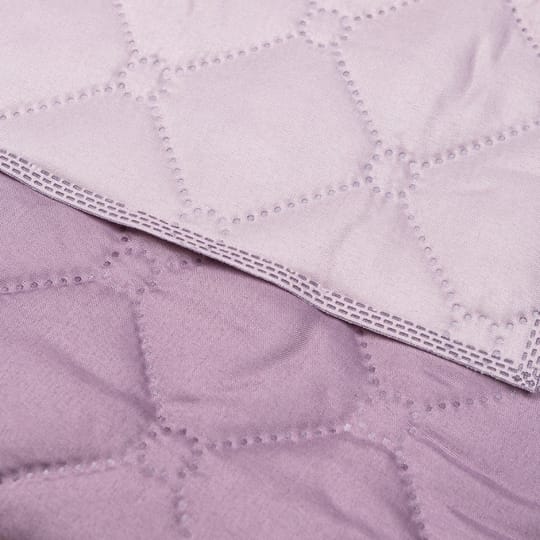 Двулицева кувертюра за легло Лилаво