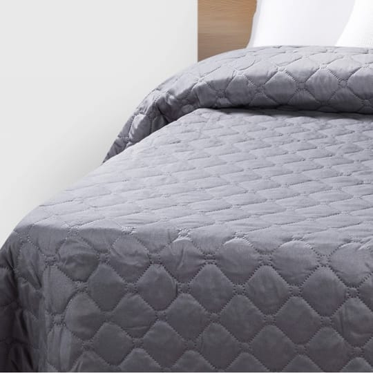 Двулицева кувертюра за легло в Сиво