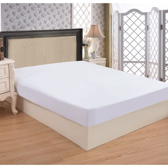 Чаршаф с ластик от памучно трико - бяло 160/200