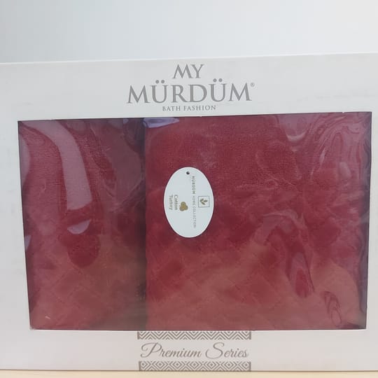 Сет 2 броя кърпи в подаръчна кутия - 50/90 и 70/140 в бордо