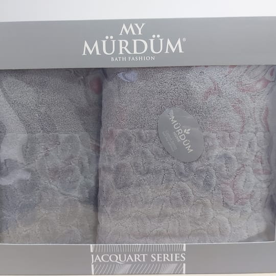 Сет 2 броя кърпи в подаръчна кутия - 50/90 и 70/140 в тъмносиво