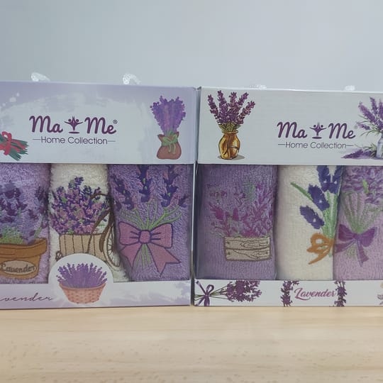3 броя кърпи с бродерия Лавандула