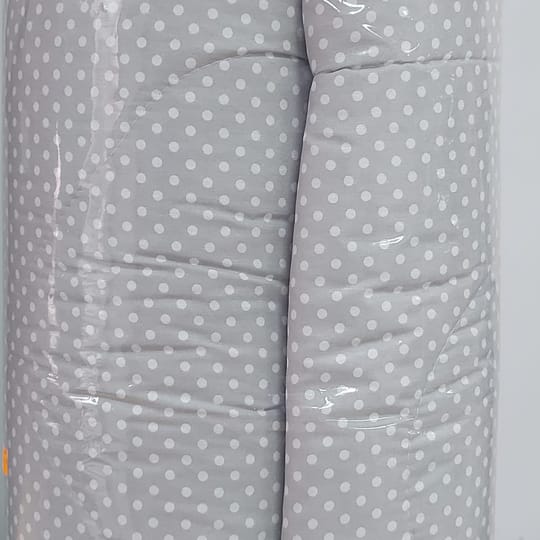 Олекотена завивка от 100 %Памук в сиво - Точици