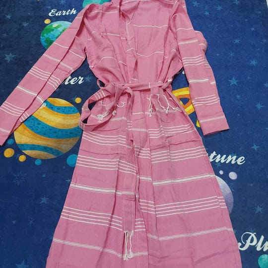 Плажни памучни халати в розово