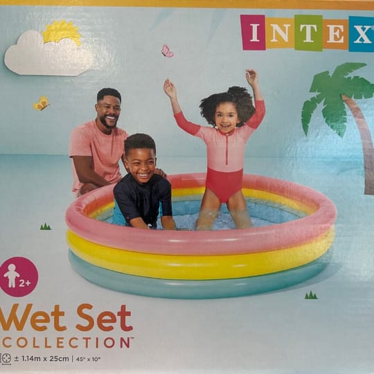 Детски надуваем басейн Intex Wet Set – Ø114×25 см, 2+ години