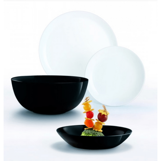 Сервиз за хранене Diwali Black & White – 19 части, Luminarc
