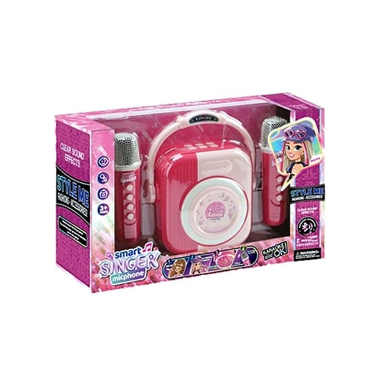Караоке комплект Smart Singer – 2 микрофона, Bluetooth, розов
