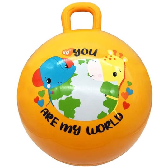 Топка за скачане Fisher-Price – 45 см с крачна помпа (4+)