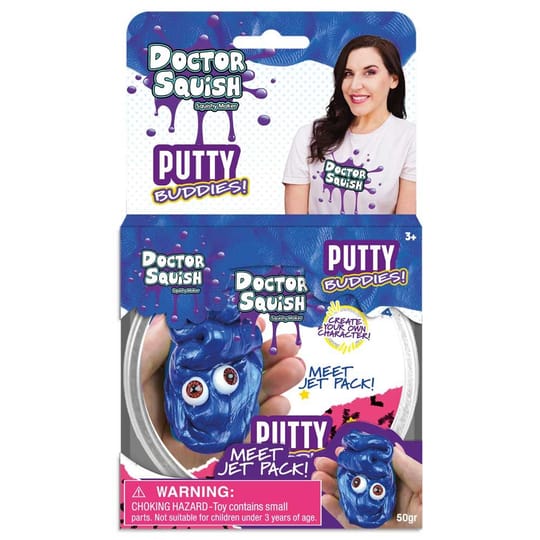 Doctor Squish Putty Buddies – моделираща смес Jet Pack (синя)