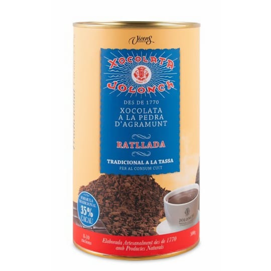 Ръчно настърган шоколад 'JOLONCH 35%" 500г. Печен шоколад на камък, внимателно настърган и готов за приготвяне