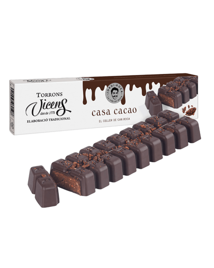 Турон "CASA CACAO" Фина шоколадова пралина и карамелизирани какаови зърна. EL CELLER DE CAN ROCA by JORDI ROCA 300гр.