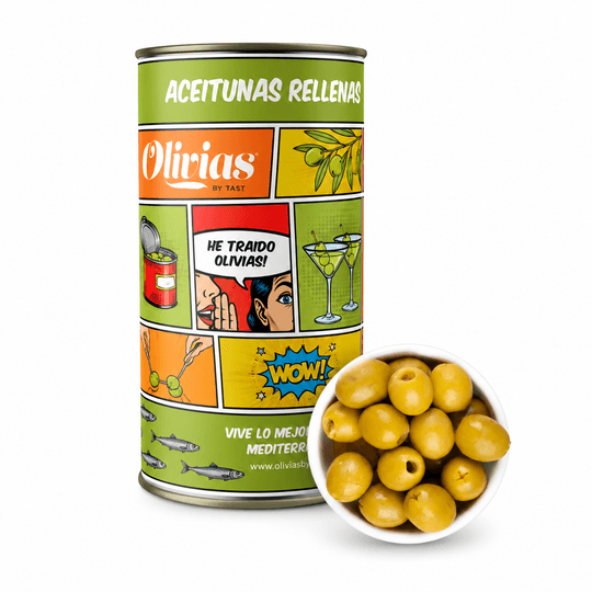 Маслини ,,ANCHOA" сорт Мансания без костилка с паста от аншоа 350/150 гр. 