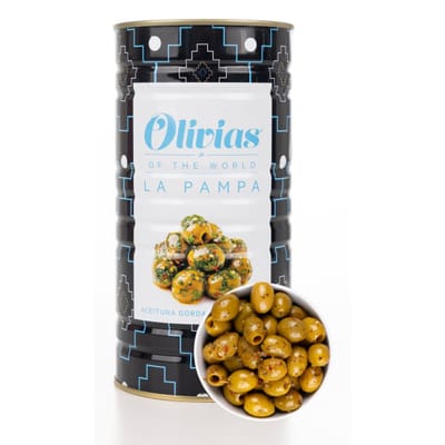 Кутия маслини La Pampa на Olivias of the World с подправка чимичури