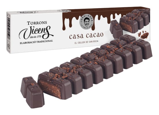 Опаковка турон Casa Cacao с карамелизирани какаови зърна, 300 г
