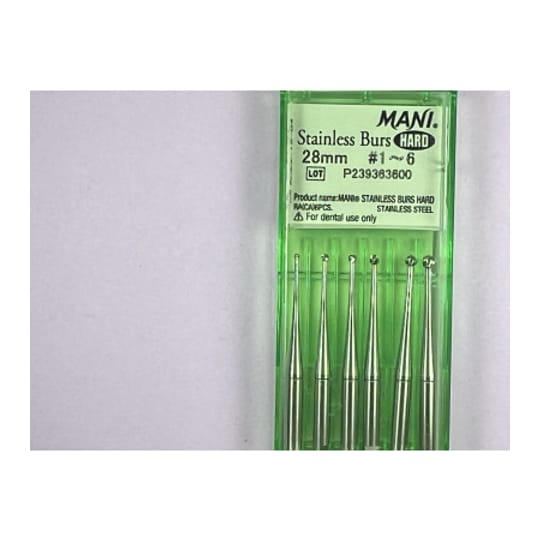 Hard Stainless Burs N1-6 28MM