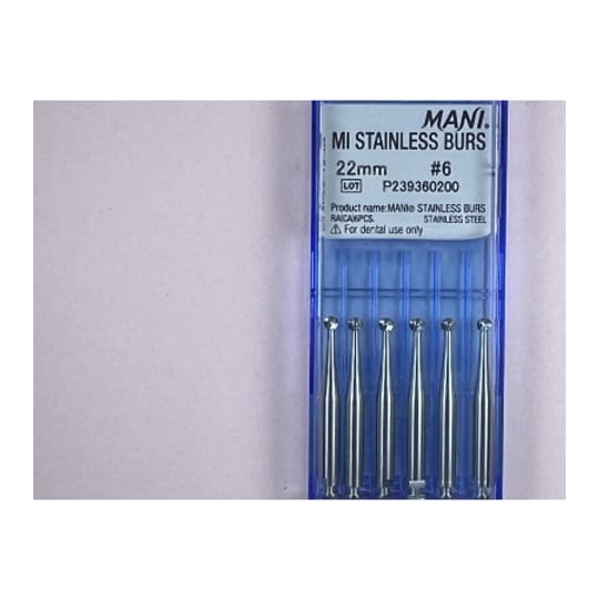 MI Stainless Burs N6 22MM