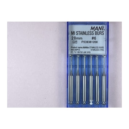 MI Stainless Burs N6 28MM